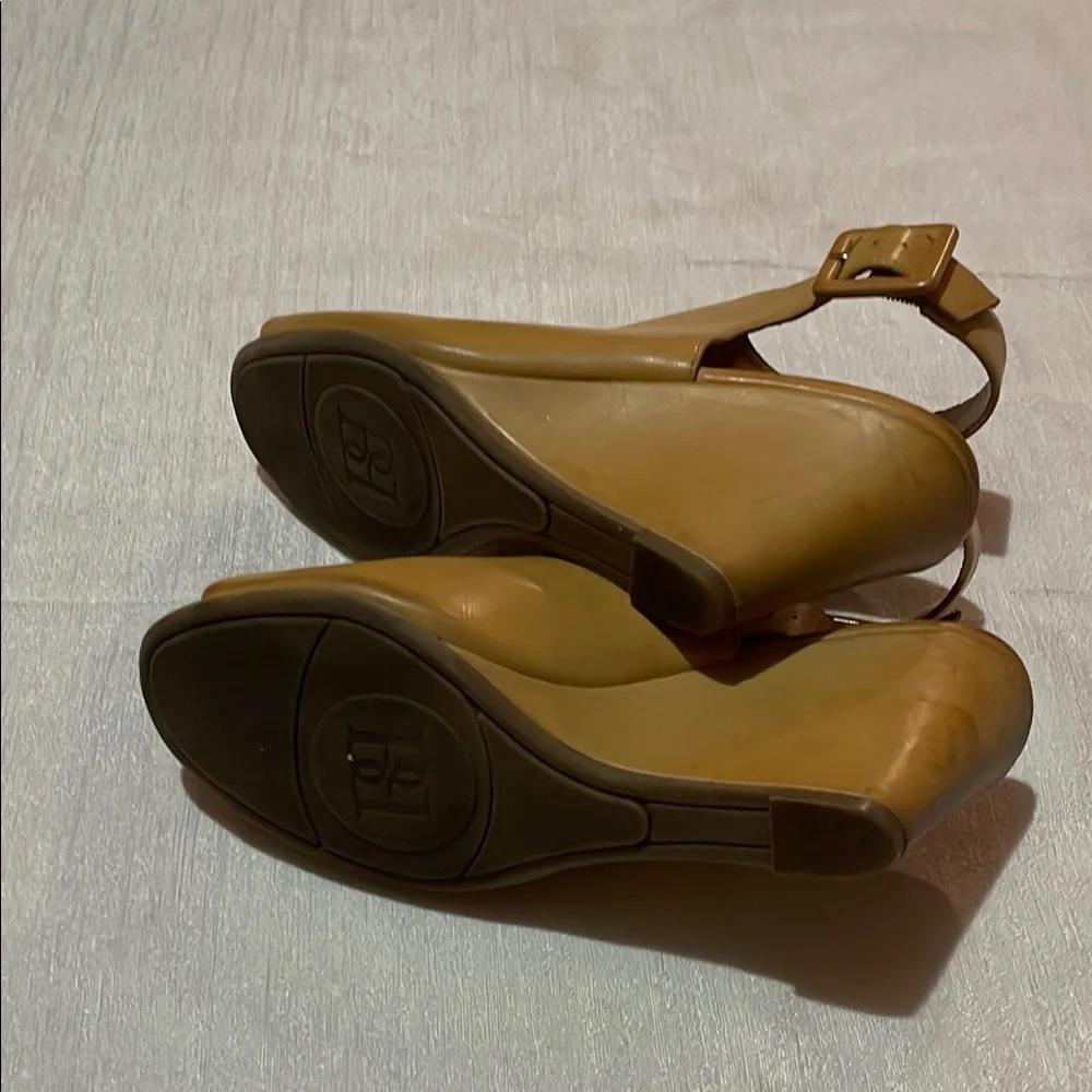 Dana Buchman Brown Peep-Toe Ankle Strap Women's Shoes